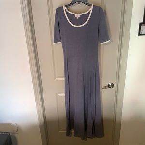 Blue lularoe maxi dress